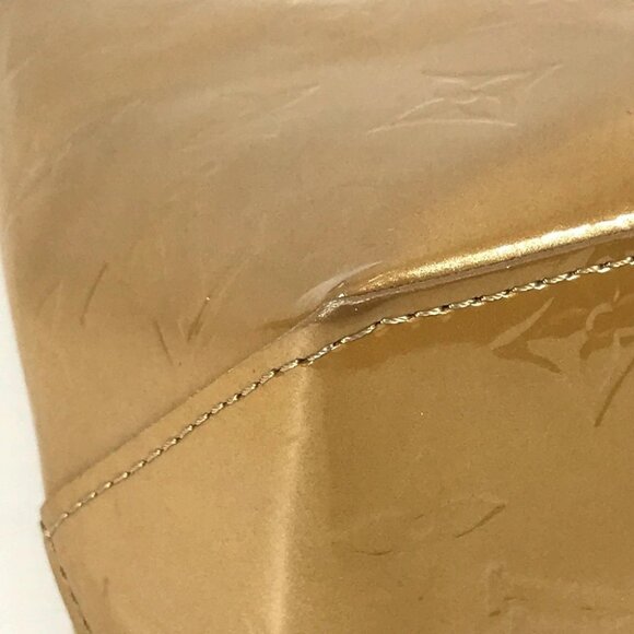 LOUIS VUITTON MonogramVernis Lead PM Tote Bag Hand Bag Noisette Beige - Picture 13 of 14